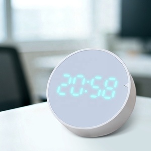 <span class=keywords><strong>Orologio</strong></span> Digitale LED <span class=keywords><strong>da</strong></span> <span class=keywords><strong>Tavolo</strong></span> Rotondo in Bambù, Design Moderno e Semplice, Sveglia per Camera <span class=keywords><strong>da</strong></span> Letto, Soggiorno e Ufficio - Product Image 5