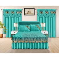 Promo Panas! Set Sprei 5 Pcs dengan Valance Ukuran King, Termasuk Gorden, Ready Stock