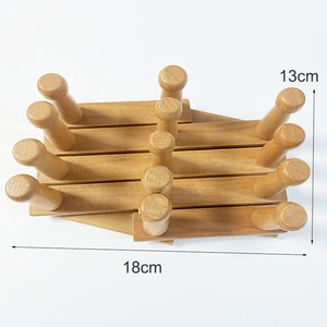 Cintre de chemise en bois de losange de haute qualité avec crochets en bois pivotants pour accrocher - Product Image 6