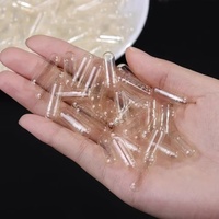 Capsules végétales vides transparentes sans dioxyde de titane, HPMC, végétaliennes, taille 00, 0, sans OGM, sans conservateurs, en gel végétal, personnalisables