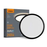 Lampu LED Plafon Hitam 22W Desain Modern IP54 dengan Remote Control untuk Ruang Tamu dan Kamar Tidur