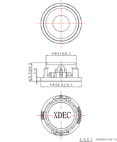 Mini haut-parleur multimédia XDEC 23 mm 1 pouce 8 2W 2,2W Puissance maximale 20 kHz