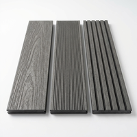 Installation Facile, Nouveau, Durable, Personnalisé, Anti-Corrosion, Antidérapant, Embossé 3D, Écologique, WPC Carbone Profond, Traditionnel, à Emboîtement