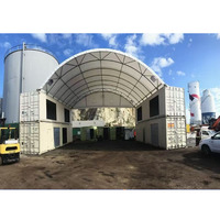 Abri de conteneur GAISHI 40X40FT avec portes, tente de conteneur à double treillis