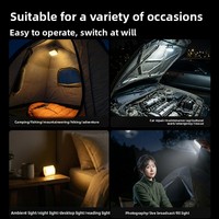 Lampada da Campeggio a LED Portatile Ricaricabile Magnetica 5W 5V con Batteria a Lunga Durata, Luce da Lavoro per Esterni, Ideale per Viaggi Transfrontalieri
