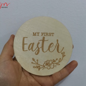 Plaque d'annonce personnalisée « Hello World, <span class=keywords><strong>je</strong></span> <span class=keywords><strong>suis</strong></span> <span class=keywords><strong>là</strong></span> », en bois découpé au laser, accessoire photo, conçue et personnalisée - Product Image 3