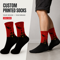 Chaussettes d'automne pour adultes Mushafier personnalisées OEM - Polyester/Nylon/Coton/Fibre de bambou/Laine, sans couture, résistantes aux déchirures, chaussettes rapides