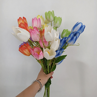Vente en gros de fleurs artificielles en soie, tulipes dégradées à longue tige de 83 cm, tulipes artificielles personnalisées pour la décoration florale de mariage et de la maison