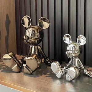 Esculturas de resina impresas en 3D con galvanoplastia, adornos de estilo vintage de alta gama para sala de estar, gabinete de TV, personajes de dibujos animados - Product Image 5