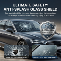 Film teinté pour vitres de voiture Haosheng Série P 2 mil 2 plis teinté anti-éblouissement protection solaire film teinté pour vitres de voiture VLT 1% 3% 5% 10%