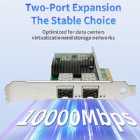 Tarjeta de Red Interna PCIe de Doble Puerto 10GbE SFP+ con Controlador Intel X710-DA2 para Servidor y Virtualización, en Stock