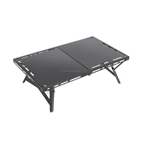 Table de camping pliante d'extérieur en alliage d'aluminium, table de plage légère, table de pique-nique
