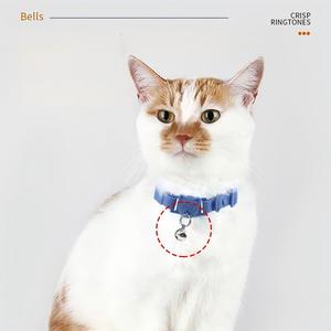 Evcil Hayvan Malzemeleri Makaron Baskılı Karikatür Renkli Köpek Tasması Tüm Mevsimler İçin Ayarlanabilir Çanlı Perçinli PVC Su Geçirmez Patlamaya Dayanıklı Halat - Product Image 4