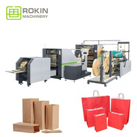 Machine à fabriquer des sacs en papier à fond carré entièrement automatique à grande vitesse certifiée CE de la marque ROKIN