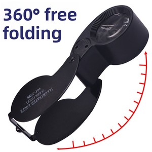 Loupe <span class=keywords><strong>de</strong></span> Bijoutier Pliante 40X en Alliage d'Aluminium avec Éclairage LED pour la Collection et l'Appréciation <span class=keywords><strong>de</strong></span> Bijoux Anciens, Diamants et Pierres Précieuses - Product Image 4