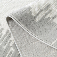 Tapis à poils ras de style classique, tissé à la machine Wilton, sensation de luxe, pour hall d'hôtel, couloir, couleur gris beige, motif abstrait