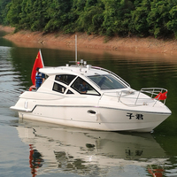 Yacht de luxe haut de gamme en fibre de verre de 30 pieds (850 cm) avec console centrale, croiseur à cabine, moteur hors-bord, bateau de pêche pour 8 personnes, idéal pour les loisirs en rivière