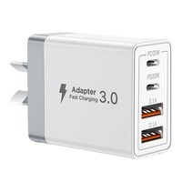 Chargeur USB 40W QC 3.0 Type C PD 20W Charge rapide pour iPhone pour Samsung pour Xiaomi Prise murale EU US UK AU