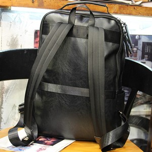 Men's Leather Backpack 15 Inches Business Travel <b>Computer</b> <b>Bag</b> Solid Color Black - Product Image 2