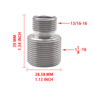 Adaptateur de filtre à huile en acier inoxydable usiné CNC 13/16-16 × 1 1/8-16, adaptateur de filtre moteur pour Duramax Cat 1R-1807 Volvo 4 - Product Image 2