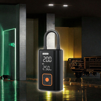 Compresseur d'air portable en plastique pour pneus, avec affichage numérique, rechargeable, sans fil, pompe de voiture, lumière d'urgence, 101-150 Psi pour automobile