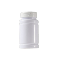 Botellas de Plástico PET con Tapa Abatible para Cápsulas Herbales Blancas Personalizadas de 80, 120, 150 y 200 ml, para Quemagrasas, Píldoras y Vitaminas