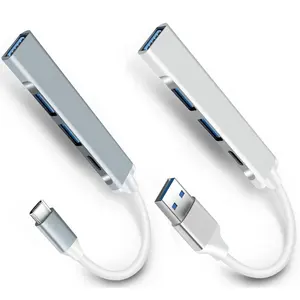 Mini concentrador USB portátil 4 en 1 inteligente tipo C 25W estación de acoplamiento de transferencia de datos eléctrica 2A Compatible con iPhone Qi iPhone Gan 5V/24V