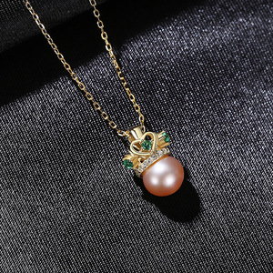 Collar con Colgante de Plata de Ley S925, Conjunto de Corona de Moda con Perlas de Circonia, Joyería para Mujer al por Mayor - Product Image 5
