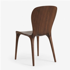 Silla de Comedor de Madera Maciza de Nogal Negro Norteamericano, Estilo Moderno de Mediados de Siglo, Respaldo <span class=keywords><strong>Eureka</strong></span>, <span class=keywords><strong>Muebles</strong></span> para el Hogar - Product Image 4