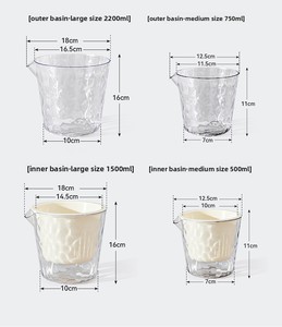 Maceta Transparente con Patrón Glaciar P412, Autorriego, Sin Necesidad de Regar, Maceta Hidropónica para Narcisos - Product Image 3