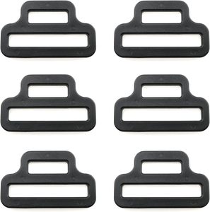 Hebillas de Plástico Negro para Ajustar Mochilas, Reductoras de Bucle a Bucle, de Transición, de 10 mm - Product Image 1