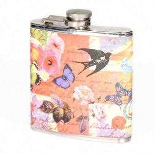 Best Selling Custom Logo Printed <b>Wrapping</b> <b>Paper</b> Stainless Steel Hip Flask - Product Image 1
