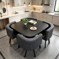 Ensemble de table à manger avec 4 chaises, table ronde en marbre pour restaurant, blanc, pour restaurant commercial de luxe, mobilier de restaurant moderne pour l'extérieur