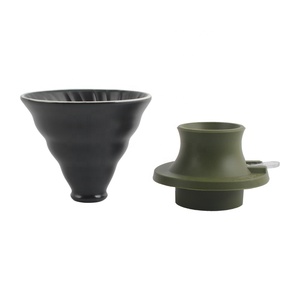 Filtre en céramique silicone à commande par interrupteur à une touche, filtre à café en céramique fait main pour le préparation du café par infusion - Product Image 6