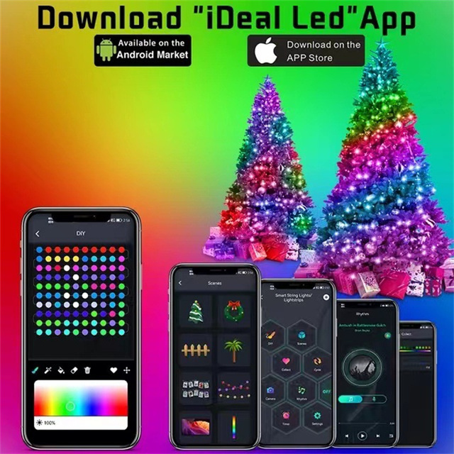 5M/10M USB Christmas Tree Led String Lights With Smart App Remote Control Christmas Home Decor Fairy Lights Garland