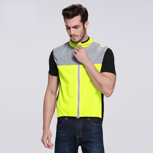 Nuit salut vis fluorescent <span class=keywords><strong>jaune</strong></span> sans manches hors route jogging course à pied vélo cyclisme sport de plein air vêtements réfléchissants <span class=keywords><strong>gilet</strong></span> de sécurité - Product Image 3