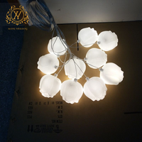 Nouveau design 10 têtes tulipe suspension sectorielle suspension fleur lumière plafonnier décoration pour mariage fête maison