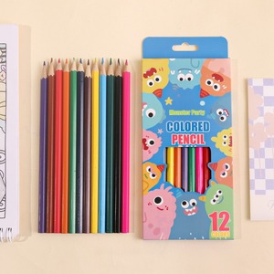 Set di 12 Matite Colorate con Motivi di Mostri Cartoon, Cancelleria per Studenti, Set per Disegno e Graffiti per Bambini - Product Image 6