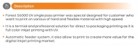 Impresora UV Forest de Una Sola Pasada para Impresión Frontal y Lateral, Máquina de Impresión Digital de Inyección de Tinta de 30 m/min