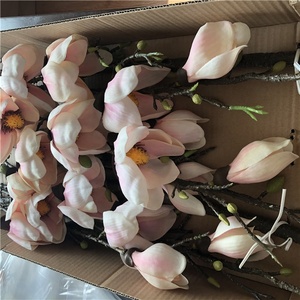 S-1201 2019 nuovo Design personalizzabile artificiale colorato fiore di <span class=keywords><strong>Magnolia</strong></span> per matrimonio sfondo decorazione - Product Image 5