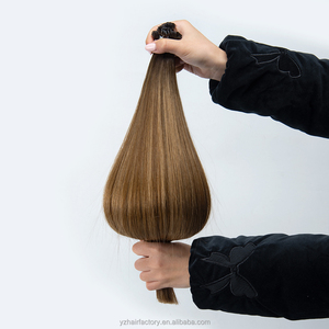 Nouvel Arrivage Extensions de Cheveux à Pointe Plate Double Drawn Cheveux Humains Vierges Russes Micro K Tip Extensions de Cheveux Humains à Kératine - Product Image 1
