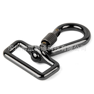 <b>Camera</b> Strap Carabiner Hook Black Metal D Ring For <b>Camera</b> <b>Bag</b> Attachment - Product Image 1