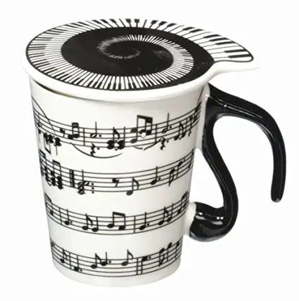 Tasse de Notes musicaux en céramique, pour Piano, bois, thé, lait, nouveauté