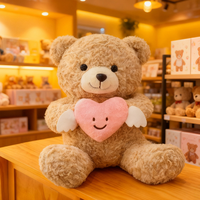 Cadeau de la Saint-Valentin, ours en peluche avec cœur, ours mignon en peluche pour petite amie, jouet en peluche en gros