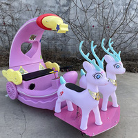 2025 nouveau Style Attraction équipement d'amusement intérieur extérieur 24V électrique lune élans manèges pour enfants parc à thème
