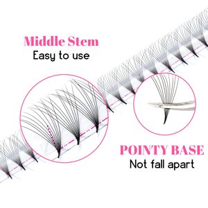 Extensiones de Pestañas XXL, Abanicos Preformados de Tallo Corto, Volumen 6D, Ultra Negras, Abanicos Más Anchos - Product Image 4