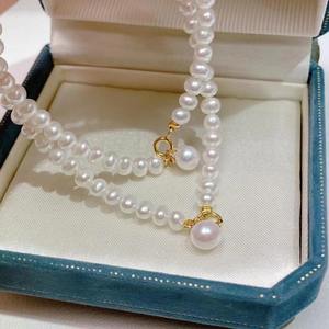 Bracelet de perles d'eau douce de 3 mm de style minimaliste Wenchi, perles authentiques presque rondes pour superposition, idéal pour la Saint-Valentin, Chine - Product Image 2