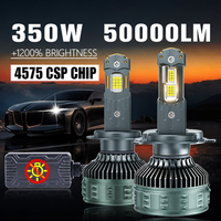 Accessoires automobiles : Phares LED Canbus 350W 50000 Lumens pour voitures, modèles 9005, 9006, 9012, H1, H3, H4, H7, H11