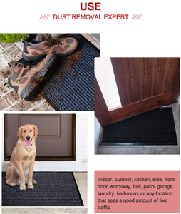 Tapis de porte lavable en boucle de poils coupés en nylon personnalisé facile à nettoyer résistant aux taches commercial hôtel maison usage extérieur disponible divers - Product Image 6