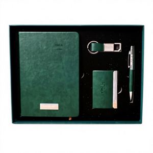 Faux Leather Notebook <b>Gift</b> Set Business <b>Office</b> Style Wireless Perfect Binding Logo Printing Pens-Conference Promotional <b>Gifts</b> - Product Image 1